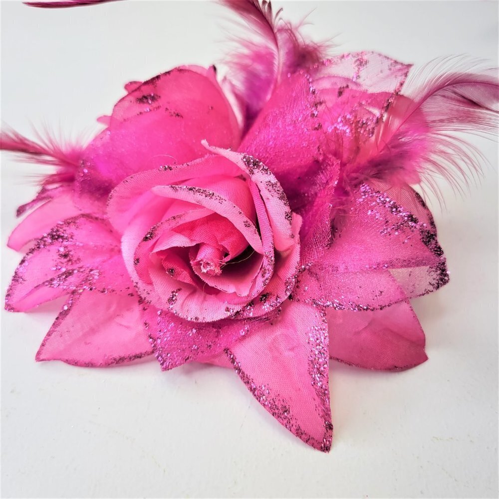 Girls Children Roses Floral Hair Tie Hair Flower Accessory Corsage